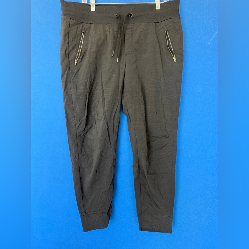 Athleta Woman’s Black Drawstring Joggers with Zip Pockets